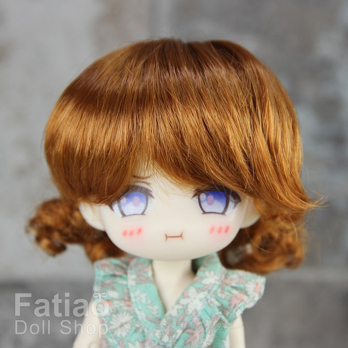 Fatiao - New Dollfie little pullip DAL Nendoroid BJD Dolls Wig - size 4-5" -Caramel