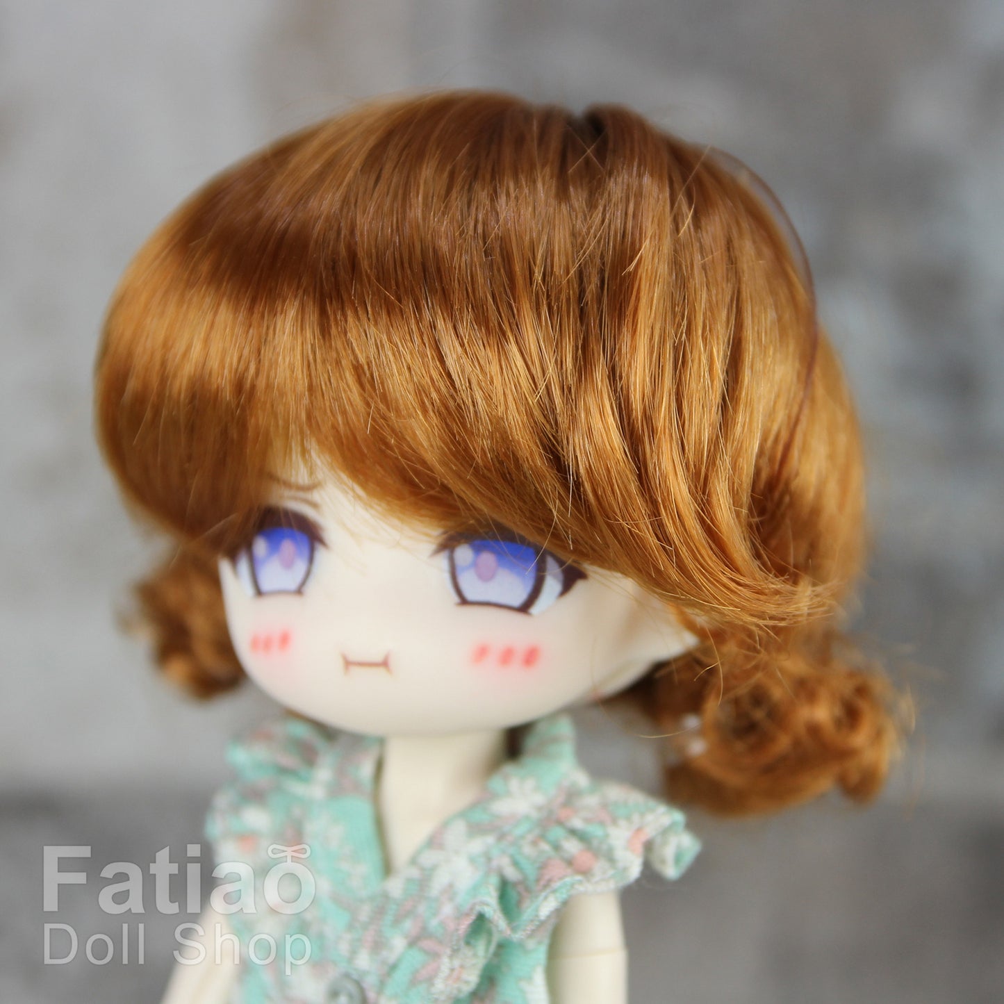 Fatiao - New Dollfie little pullip DAL Nendoroid BJD Dolls Wig - size 4-5" -Caramel