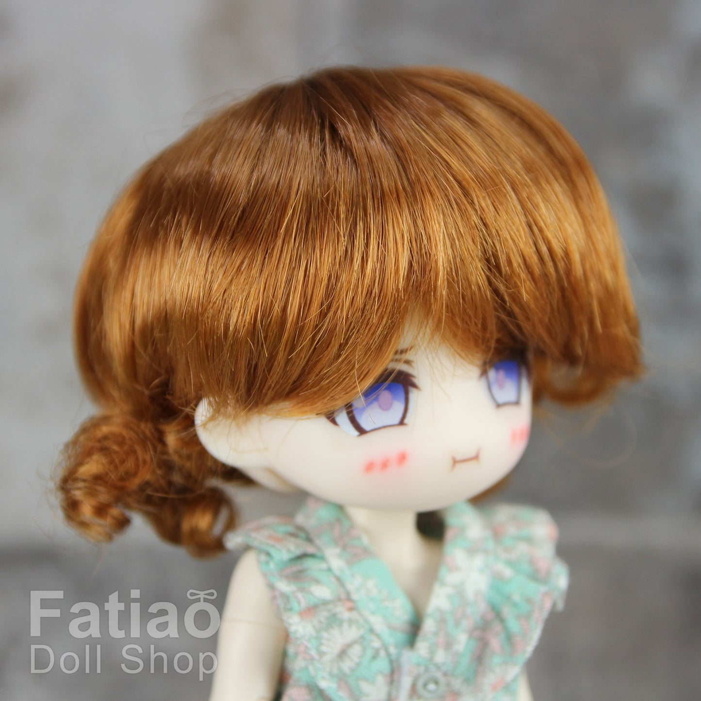 Fatiao - New Dollfie little pullip DAL Nendoroid BJD Dolls Wig - size 4-5" -Caramel