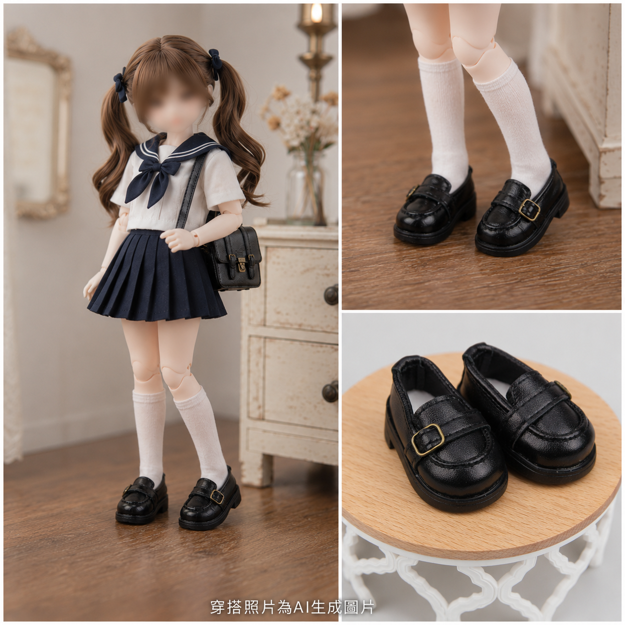 Fatiao - New Dollfie YoSD 1/6 BJD Doll leather Shoes (Size 4cm)