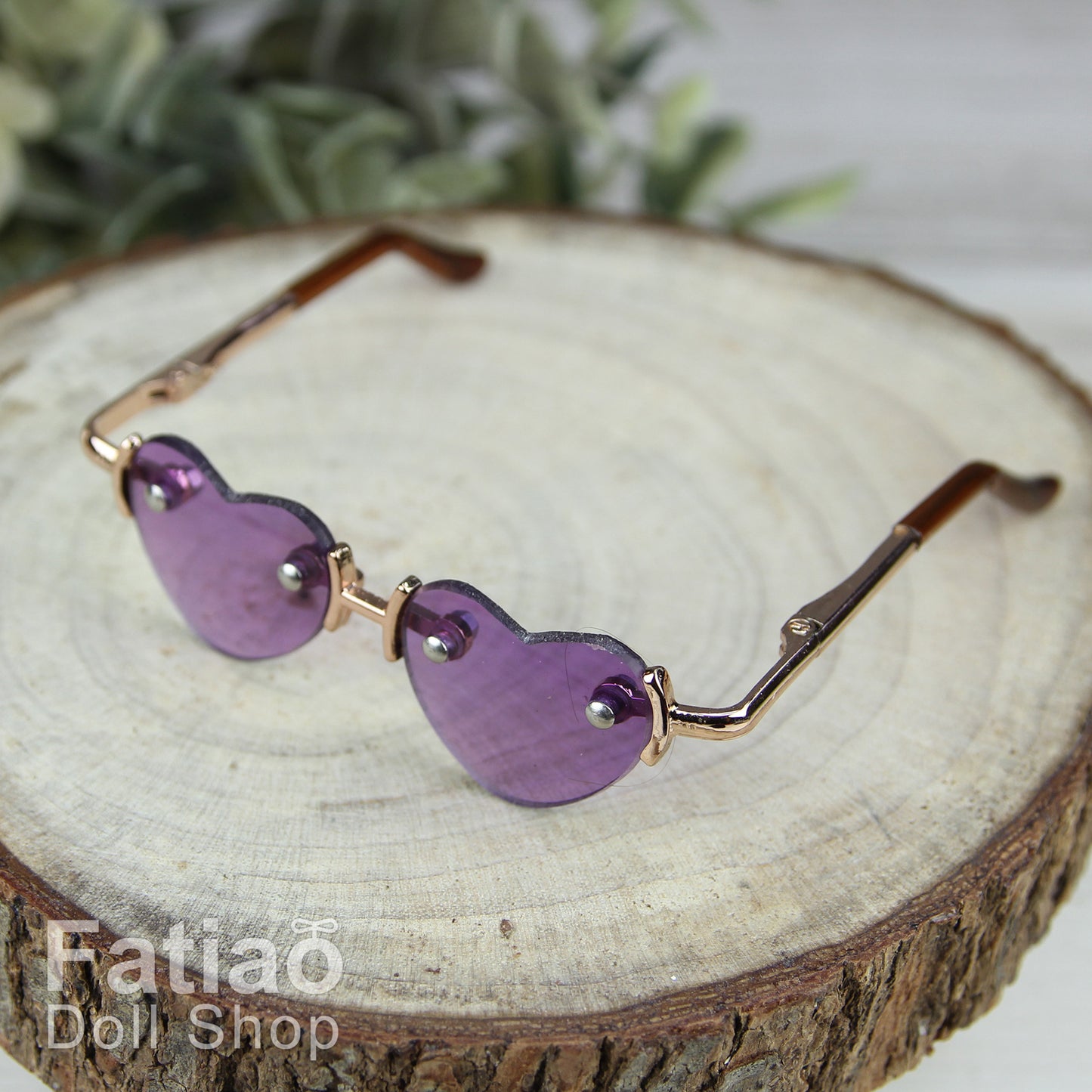 New fashion Rimless Frames Dolls Glasses fit 1/3 BJD SD Super Dollfie Red Heart