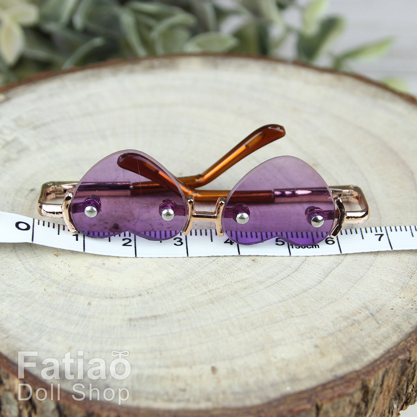 New fashion Rimless Frames Dolls Glasses fit 1/3 BJD SD Super Dollfie Red Heart