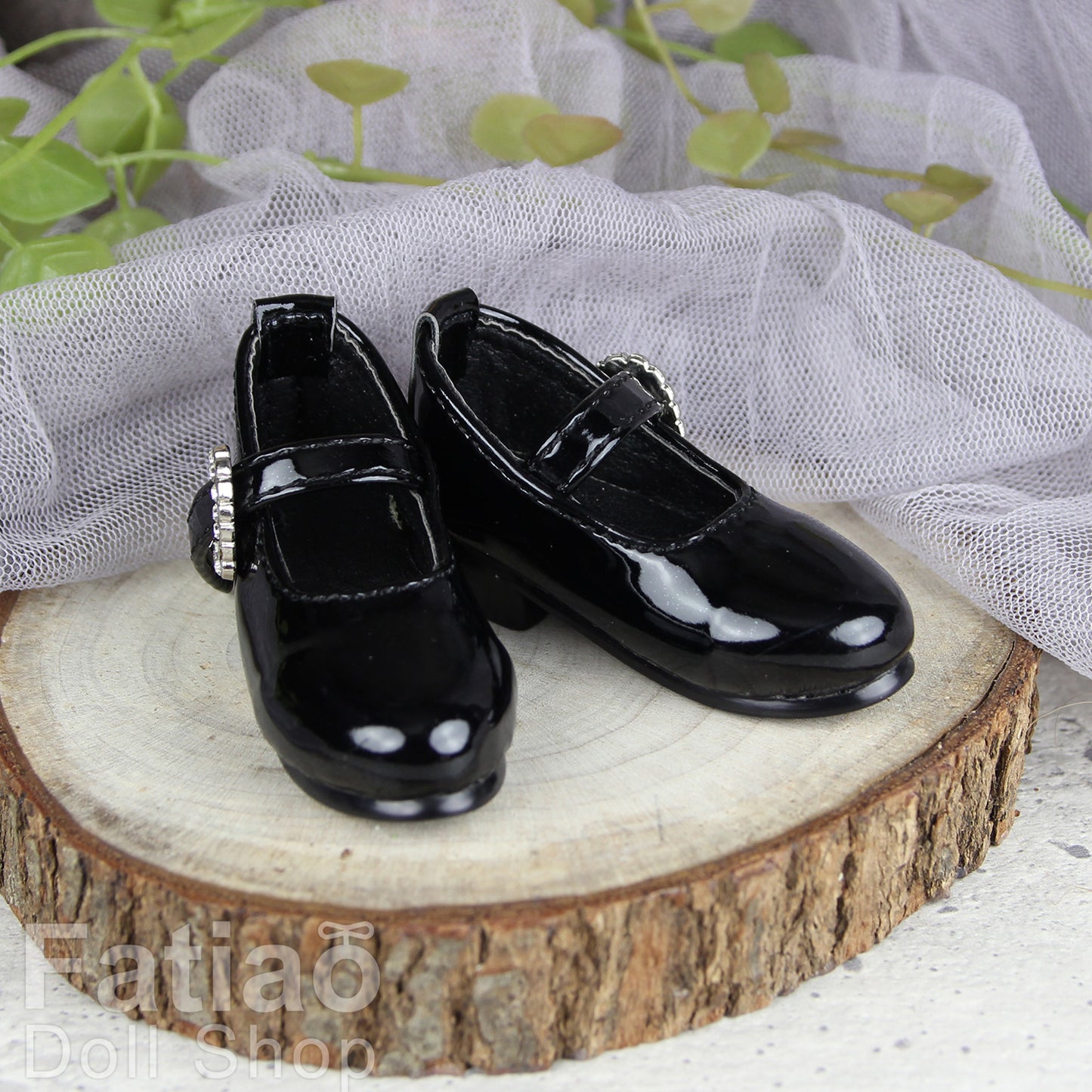 Fatiao - NEW 1/4 BJD Mini Supper dollfie MSD MDD Shoes - Black (Size 5.5cm)