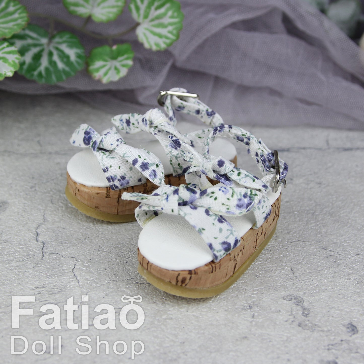 Fatiao - New 1/4 BJD MSD Dollfie Dolls Platform Sandal Shoes - Pink/Blue