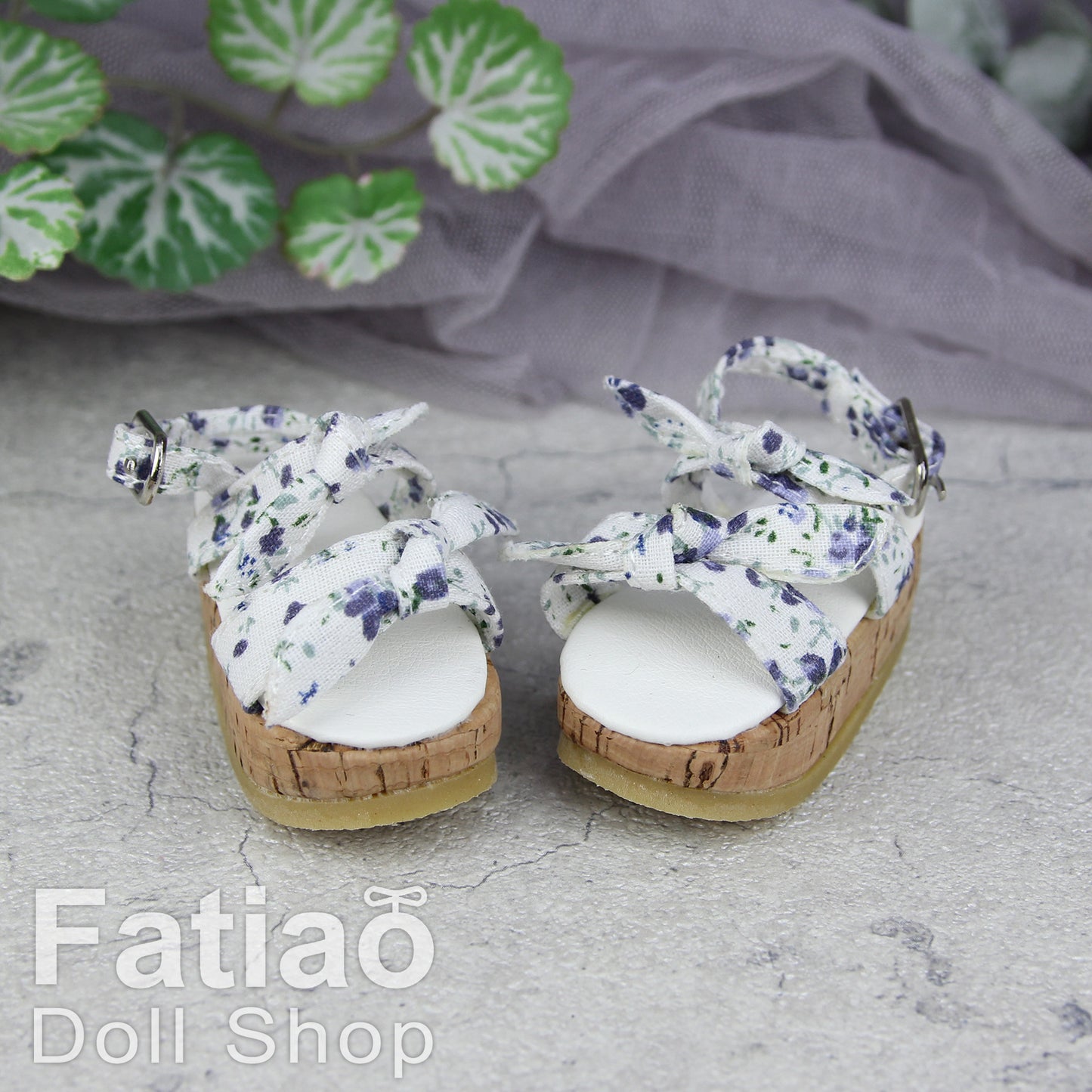 Fatiao - New 1/4 BJD MSD Dollfie Dolls Platform Sandal Shoes - Pink/Blue