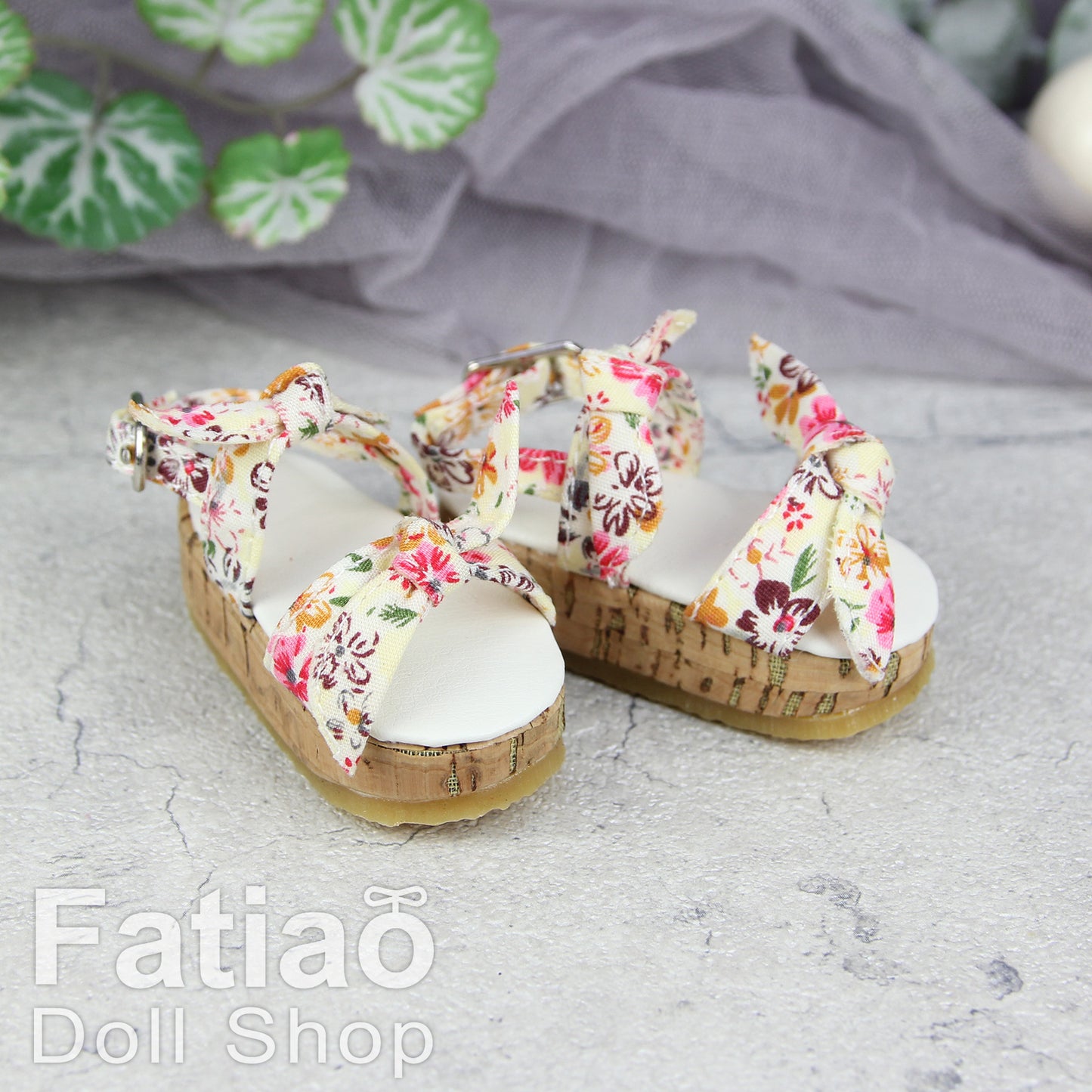 Fatiao - New 1/4 BJD MSD Dollfie Dolls Platform Sandal Shoes - Pink/Blue