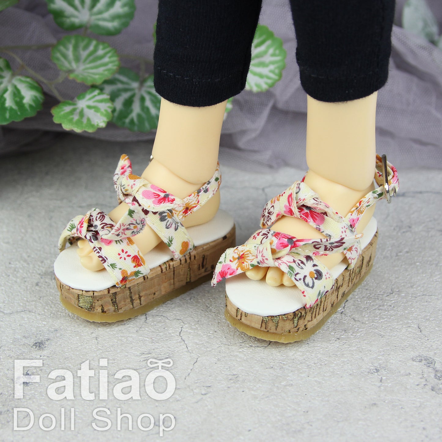 Fatiao - New 1/4 BJD MSD Dollfie Dolls Platform Sandal Shoes - Pink/Blue