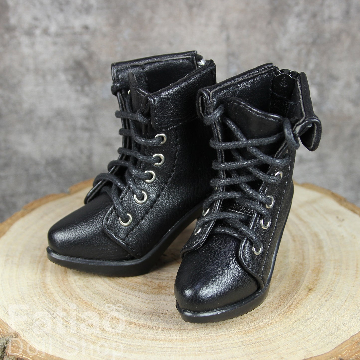Fatiao - New 1/4 BJD Dollfie MSD High Heeled Shoes Boots - Black (Size 5.5cm)