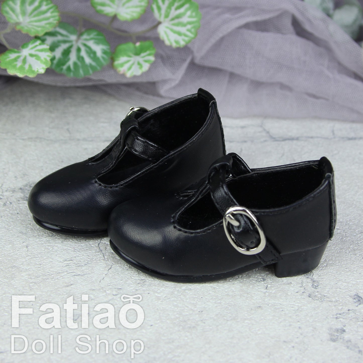 Fatiao - New 1/3 BJD Dollfie Dolls Mary Jane Shoes - Black (Size 6.5cm)