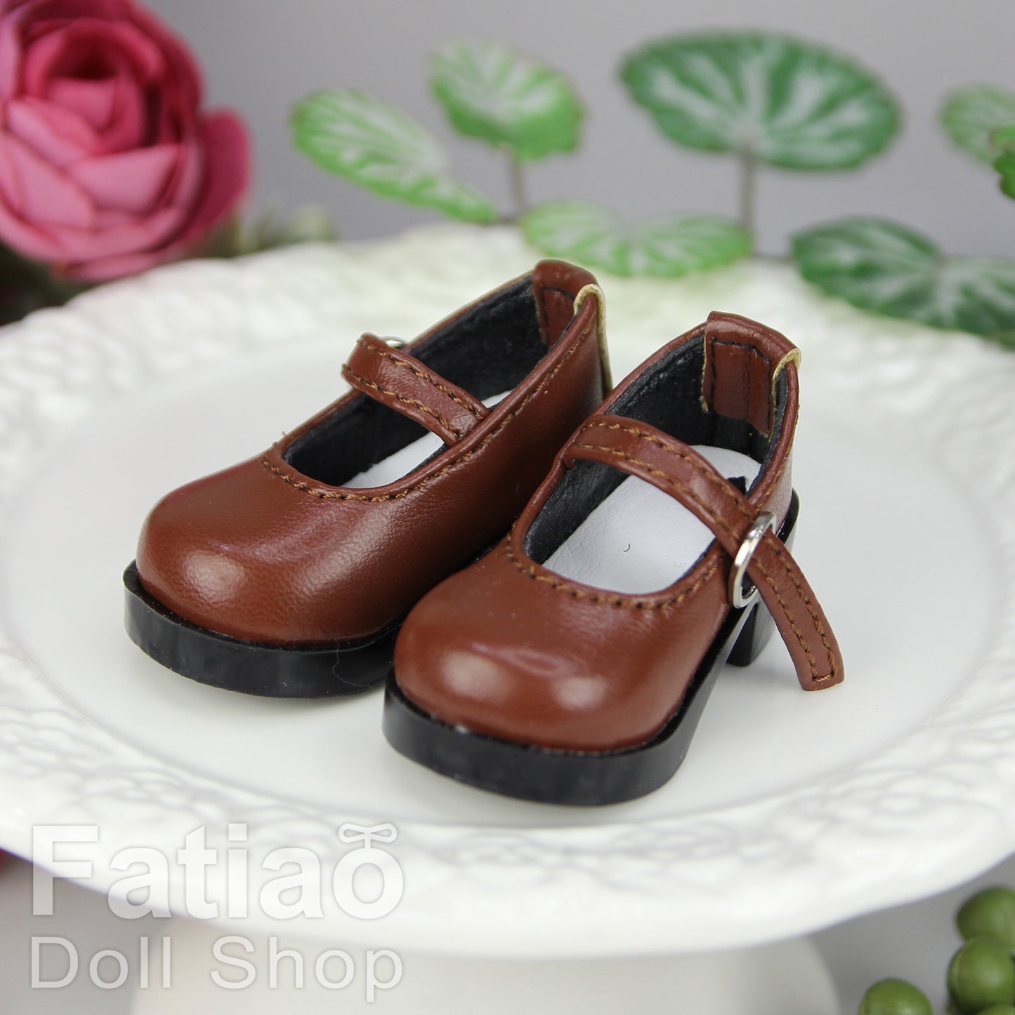 Fatiao - New Dollfie Yo-SD 1/6 BJD Doll High Heeled Shoes - Brown (Size 4.5cm)