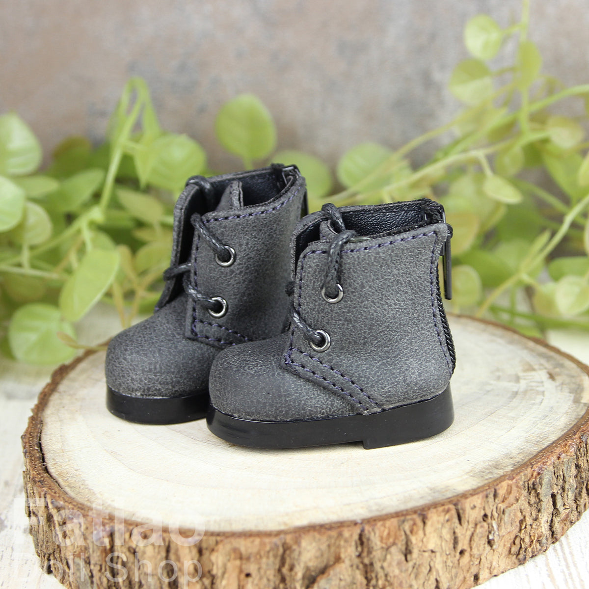 Fatiao - New Dollfie Yo-SD 1/6 BJD Doll Shoes Boots - Gray (Size 4.5cm)