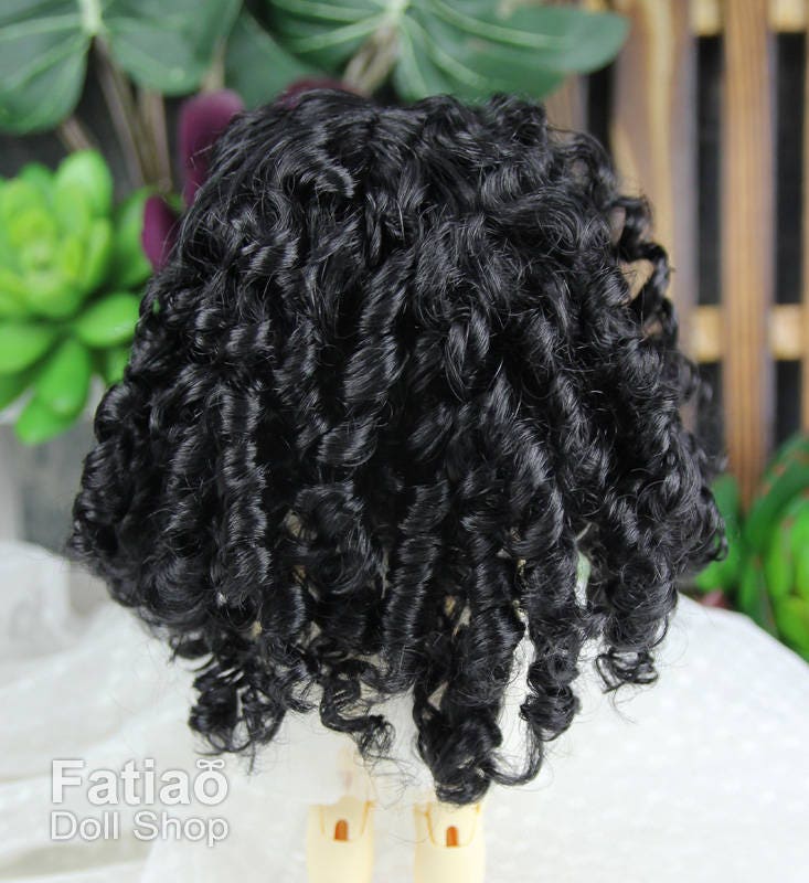 Fatiao - Dollfie Lati Yellow Pukifee 5-6" Doll Wig - Black