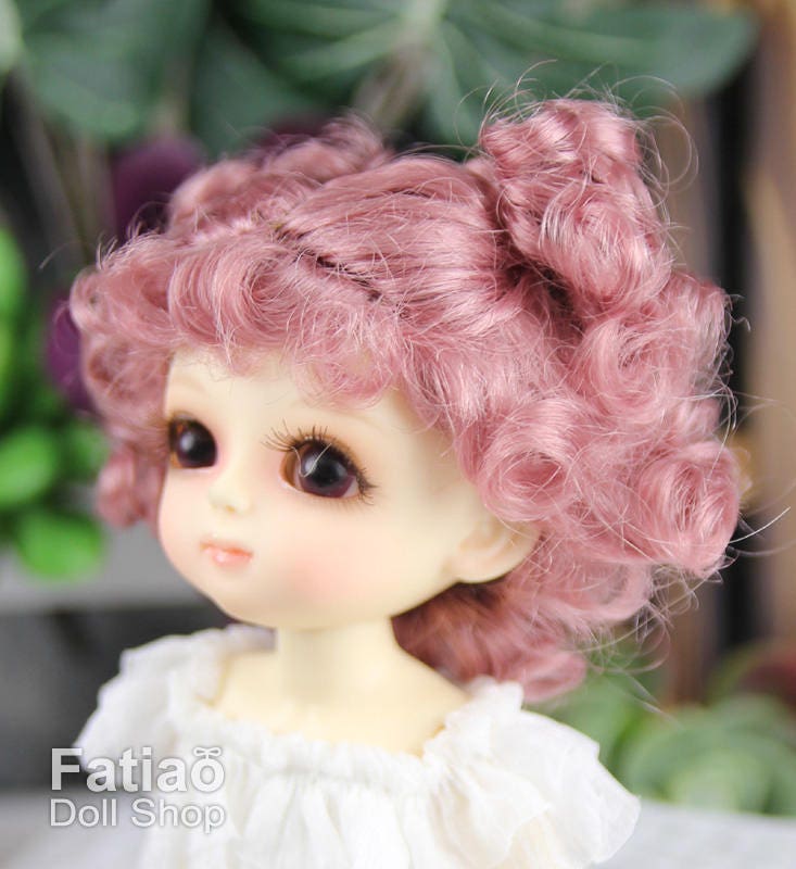 Fatiao - BJD Dollfie Lati Yellow Pukifee 5-6" Doll Wig - Old Rose