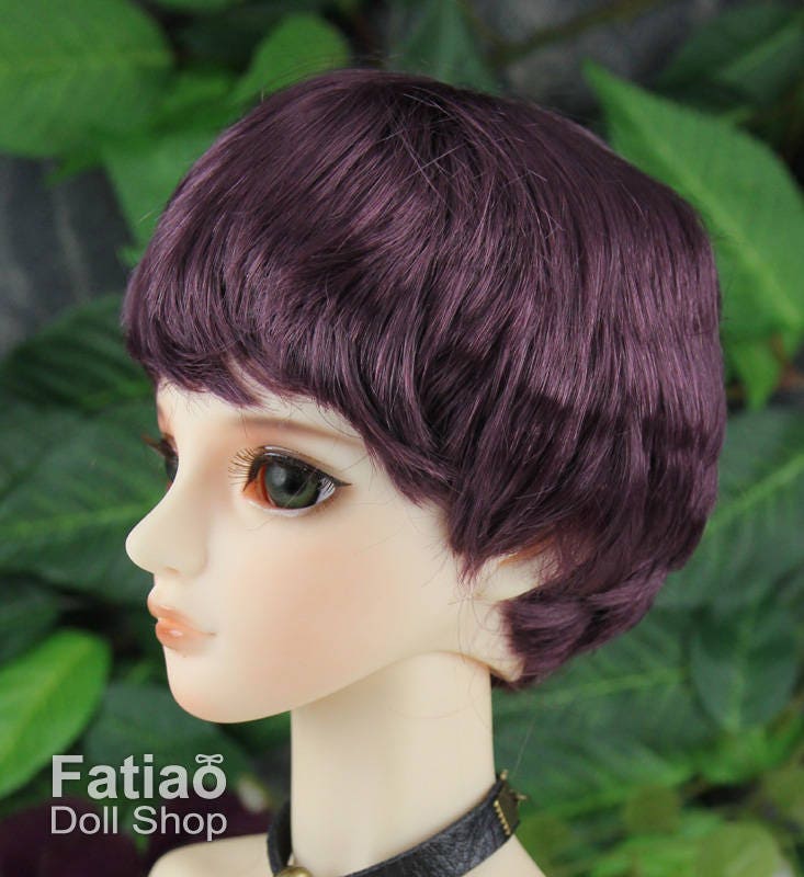 Fatiao - New Dollfie SD 1/3 BJD Dolls Wig size 8-9" - eggplant