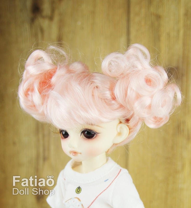 Fatiao - New Dolls Wig Dollfie Yo-SD 1/6 BJD 6-7" size - Light Pink
