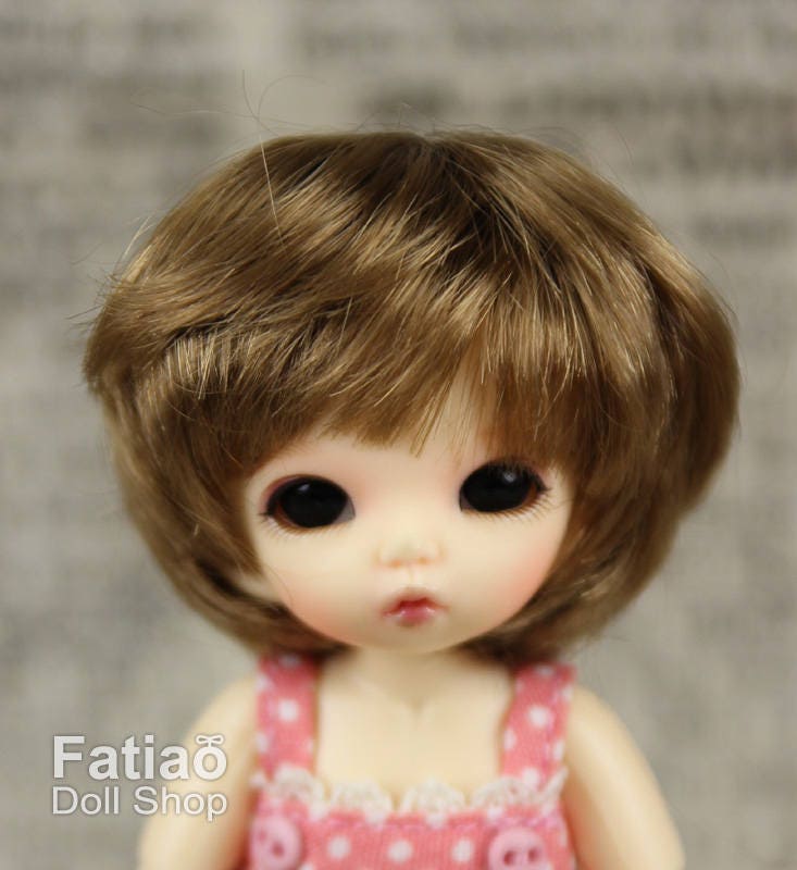 Fatiao - New BJD Dollfie pukipuki BF Pocket 3-4" Doll Wig - Latte
