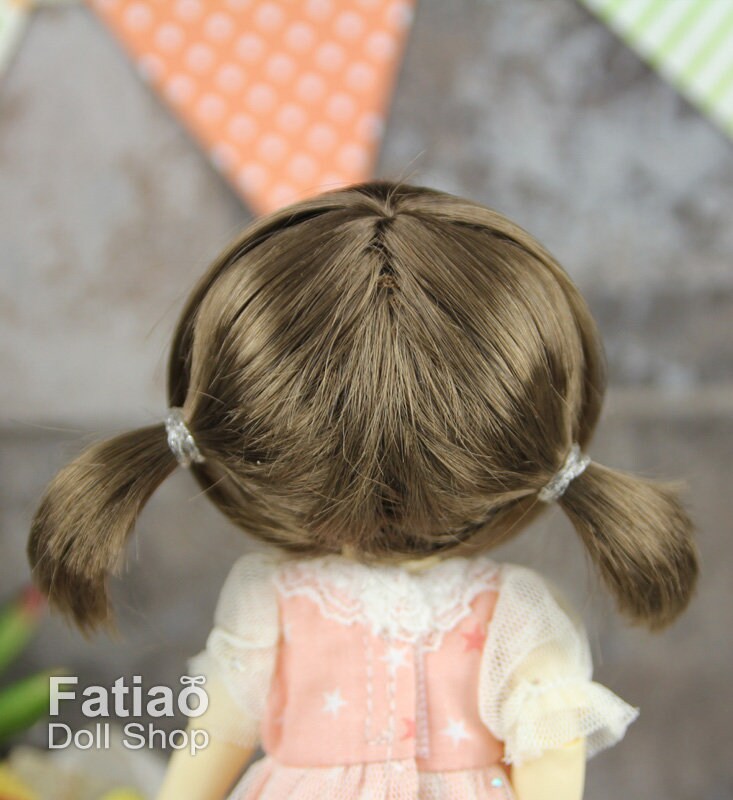 Fatiao - BJD Dollfie Lati Yellow Pukifee 5-6" Doll Wig - umber