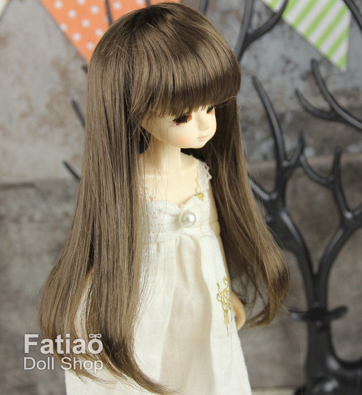 Fatiao - New Dollfie little pullip DAL Nendoroid BJD Dolls Wig - size 4-5" - umber
