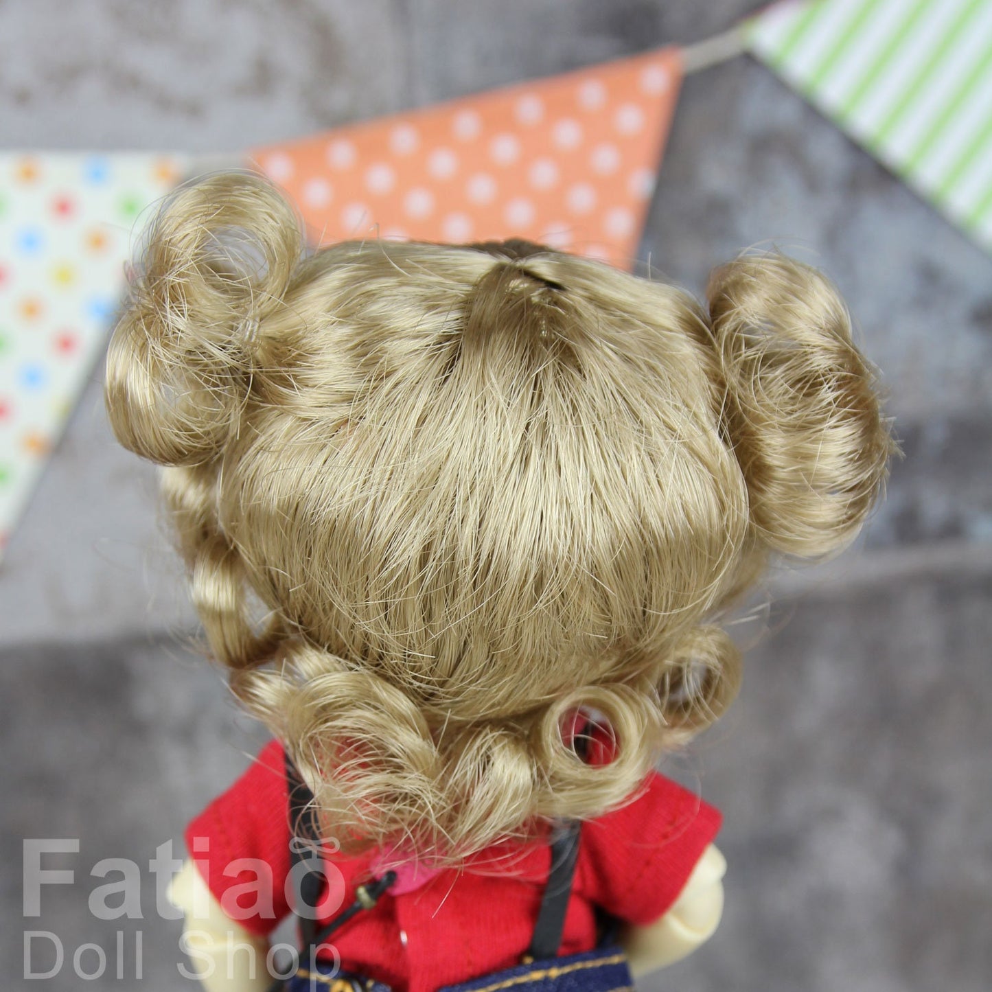 Fatiao - Dollfie Lati Yellow Pukifee 5-6" Doll Wig - khaki