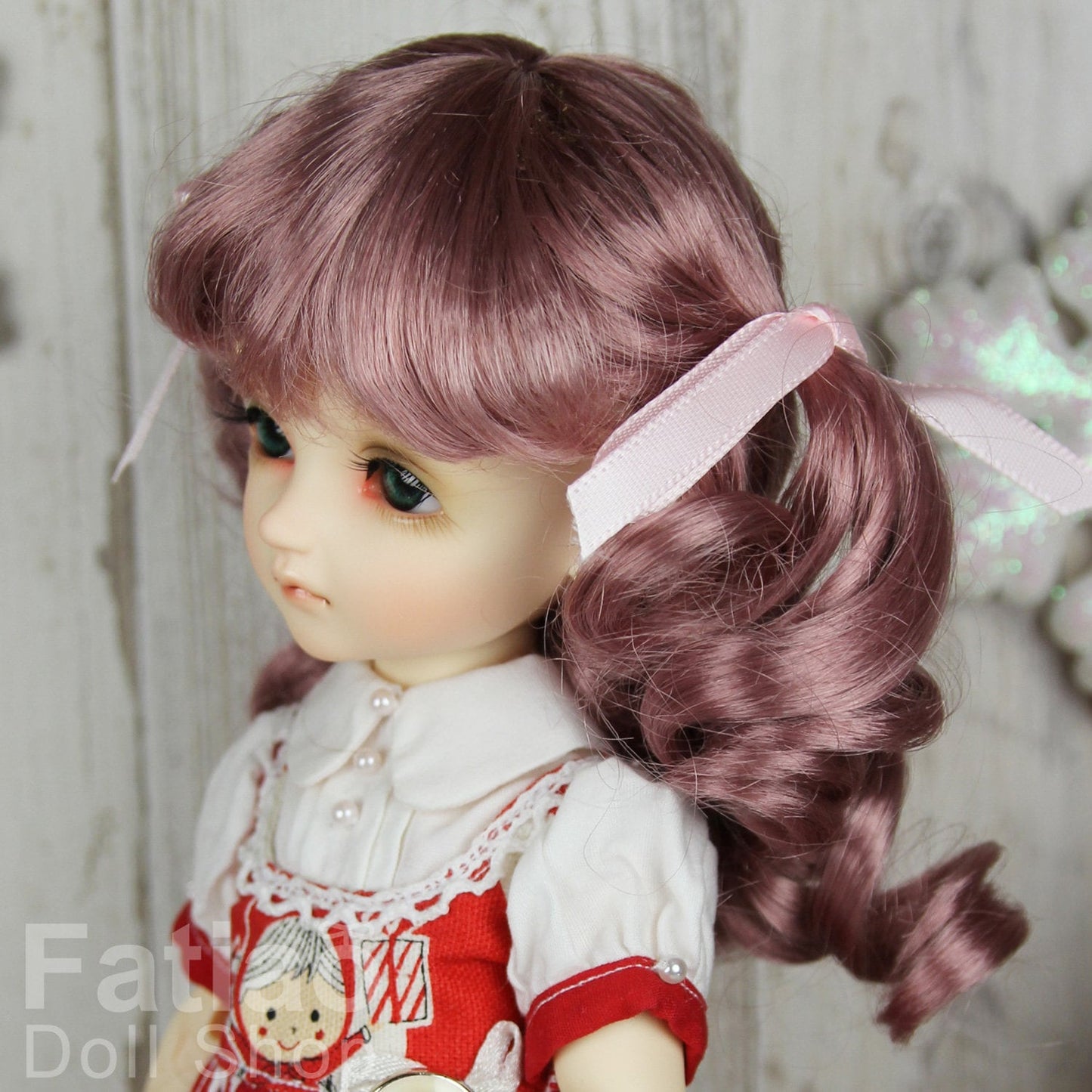 Fatiao - New Dolls Wig Dollfie Yo-SD 1/6 BJD 6-7" size - Deep Pink