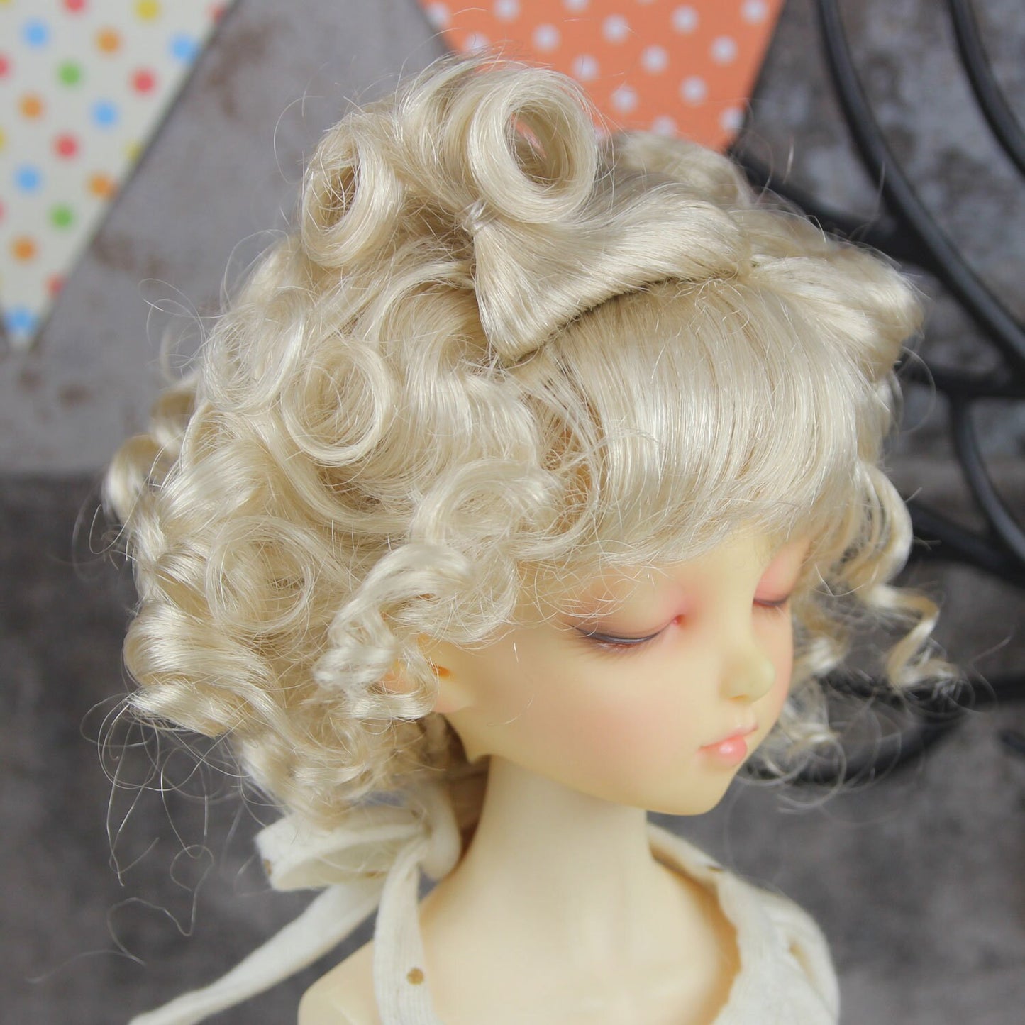 Fatiao - New Dollfie MSD Kaye Wiggs 1/4 BJD Size 7-8 inch - Blonde Dolls Wig