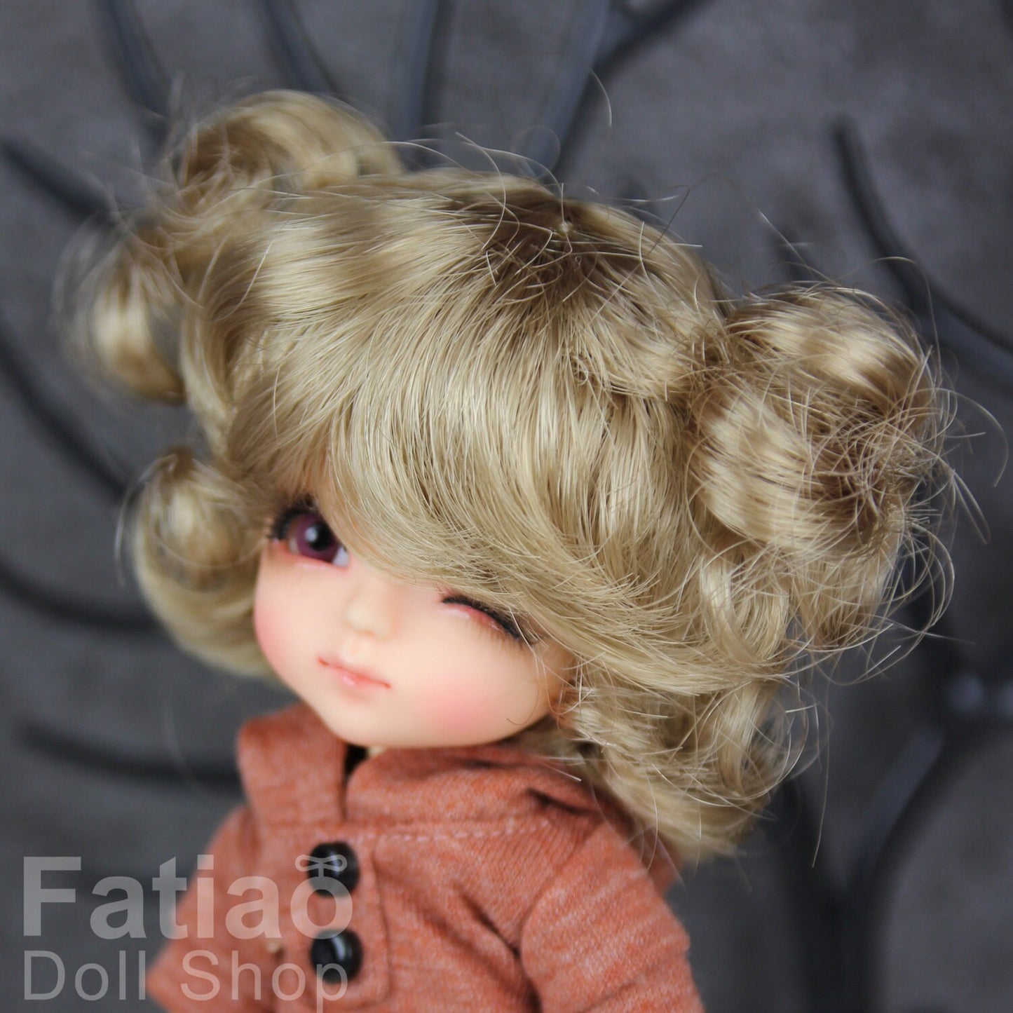 Fatiao - Dollfie Lati Yellow Pukifee 5-6" Doll Wig - khaki