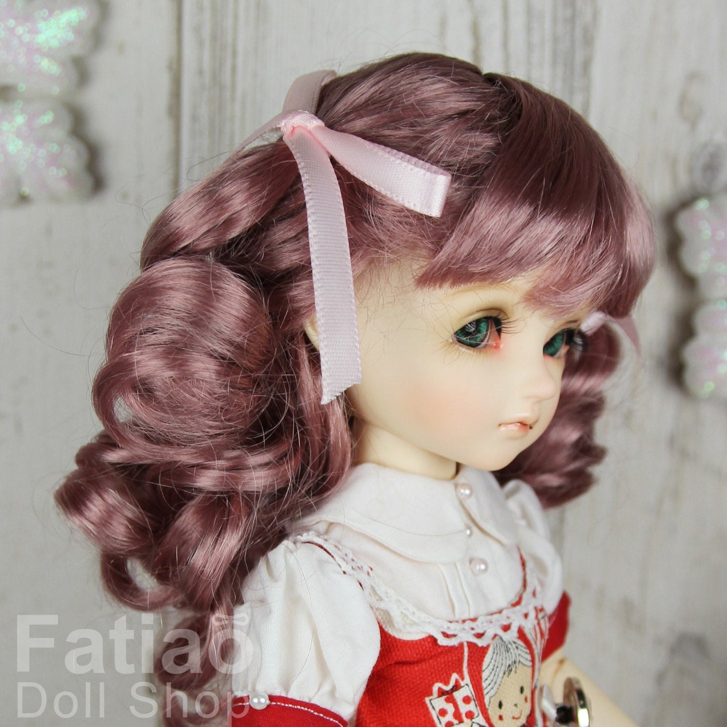 Fatiao - New Dolls Wig Dollfie Yo-SD 1/6 BJD 6-7" size - Deep Pink