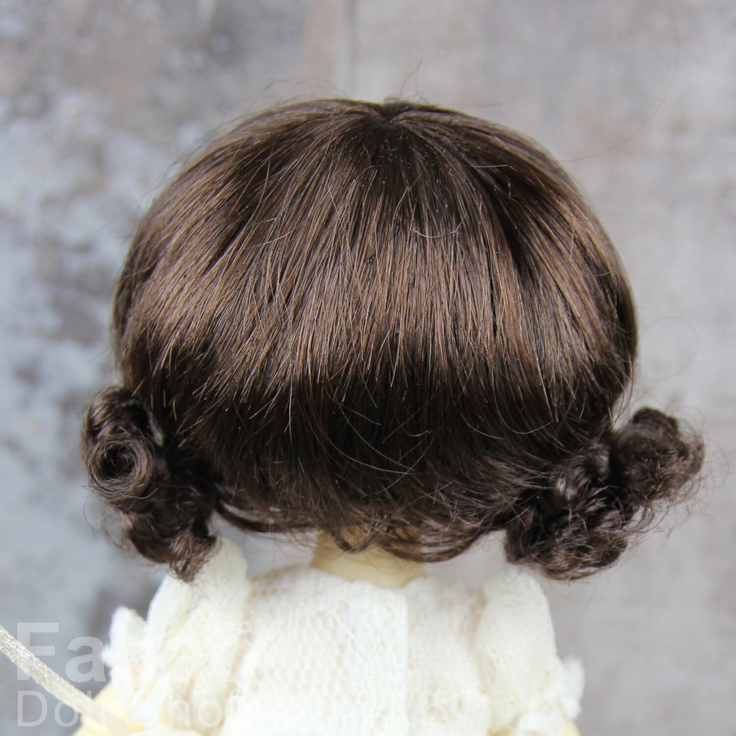 Fatiao - Dollfie Lati Yellow Pukifee 5-6" Doll Wig - Dark Brown