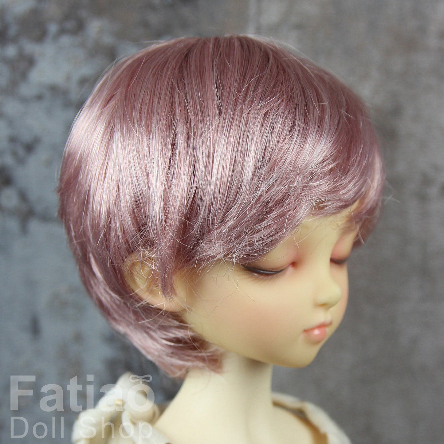Fatiao - New Dollfie MSD Kaye Wiggs 1/4 BJD Size 7-8 inch Dolls Wig - Deep Pink