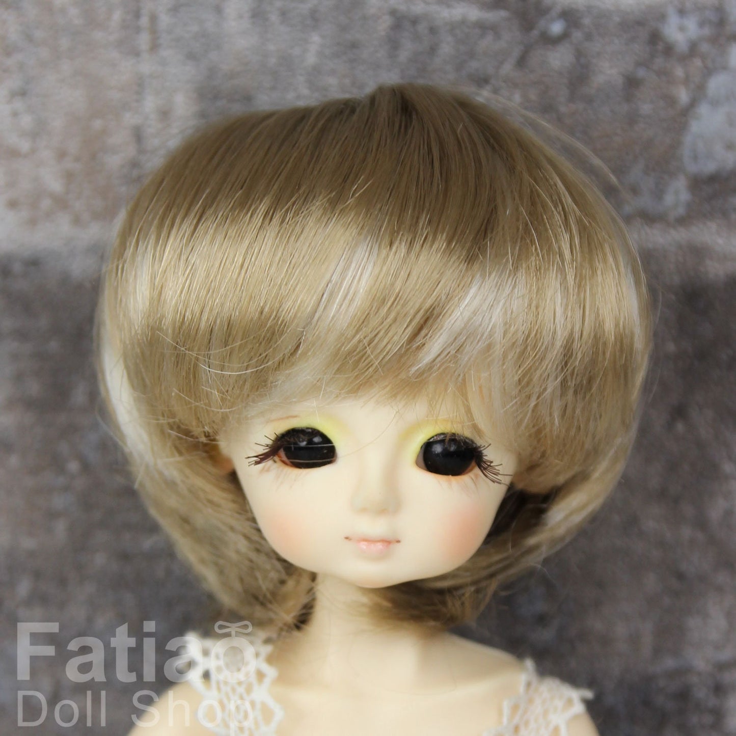 Fatiao - New Dollfie little pullip DAL Nendoroid BJD Dolls Wig - size 4-5" - Latte & Blonde