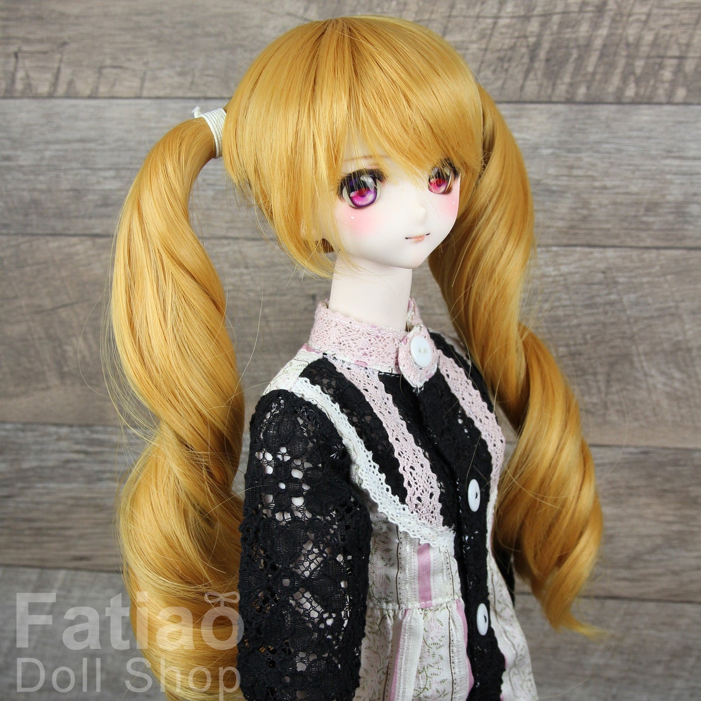 Fatiao - New Dollfie SD 1/3 BJD DD Dolls long Wig size 8-9" - golden yellow