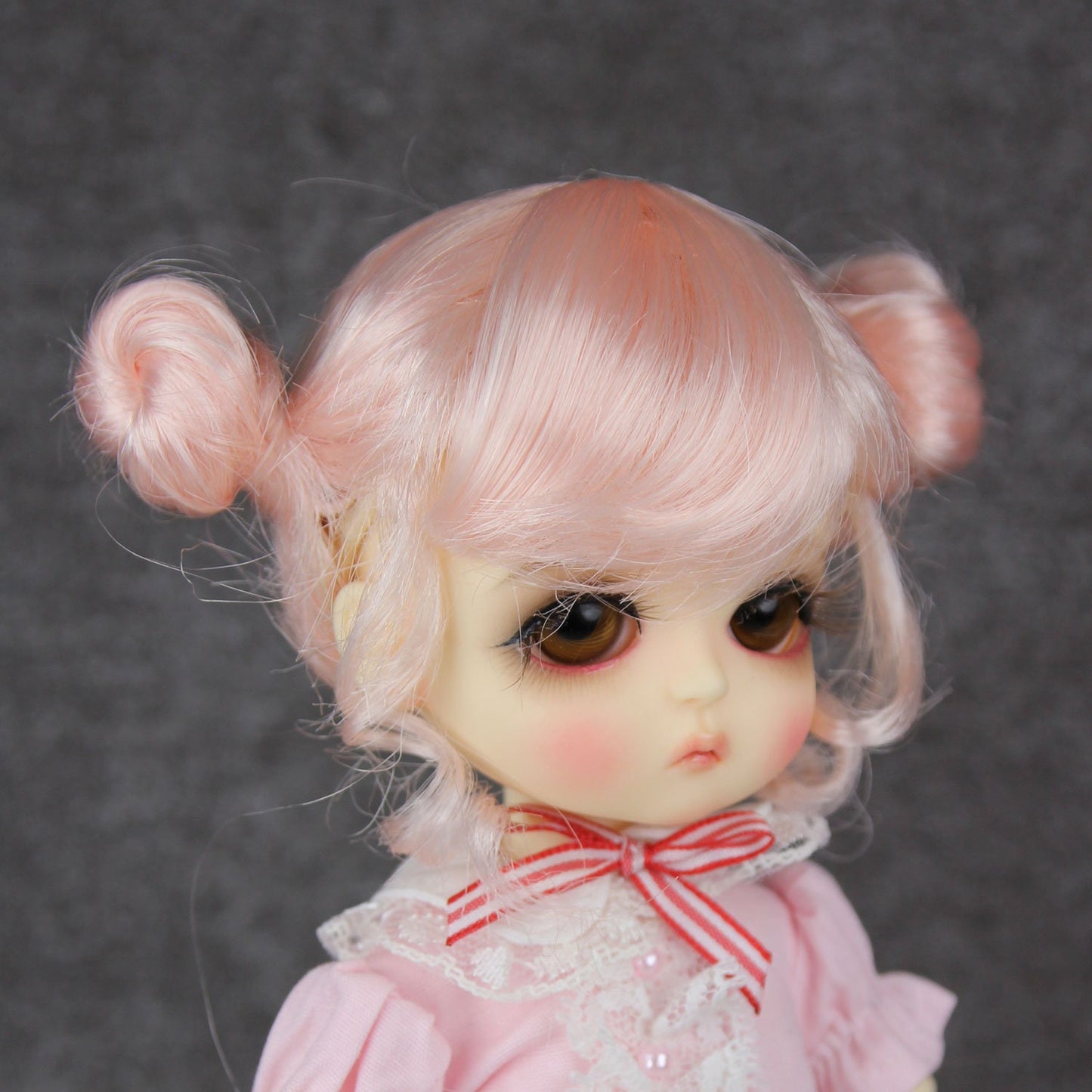 Fatiao - BJD Dollfie Lati Yellow Pukifee 5-6" Angel Doll Wig - Light Pink