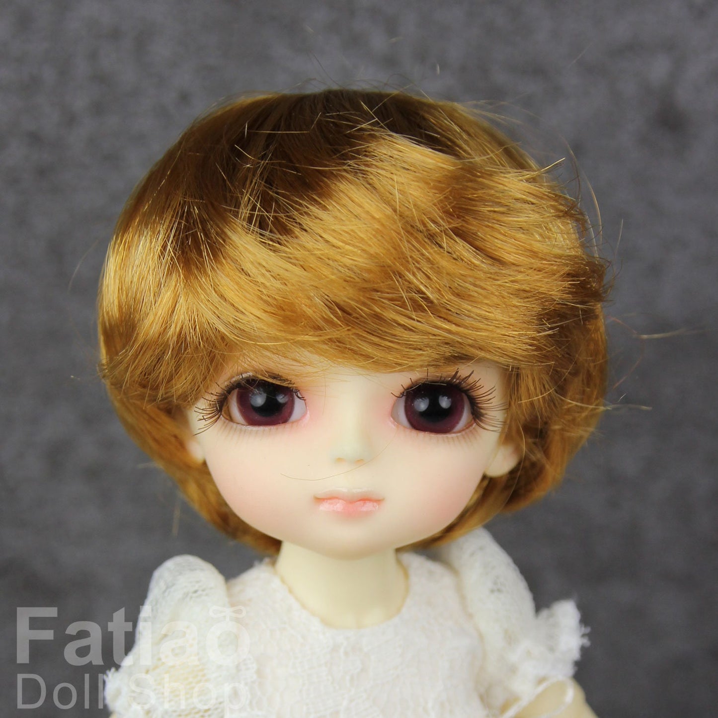 Fatiao - Dollfie Lati Yellow Pukifee 5-6" Angel Doll Wig - Caramel Gold