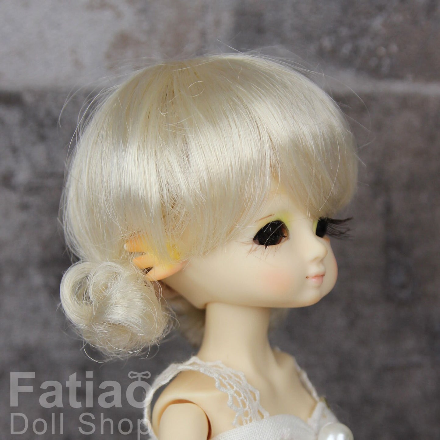 Fatiao - New Dollfie little pullip DAL Nendoroid BJD Dolls Wig - size 4-5" - Blonde
