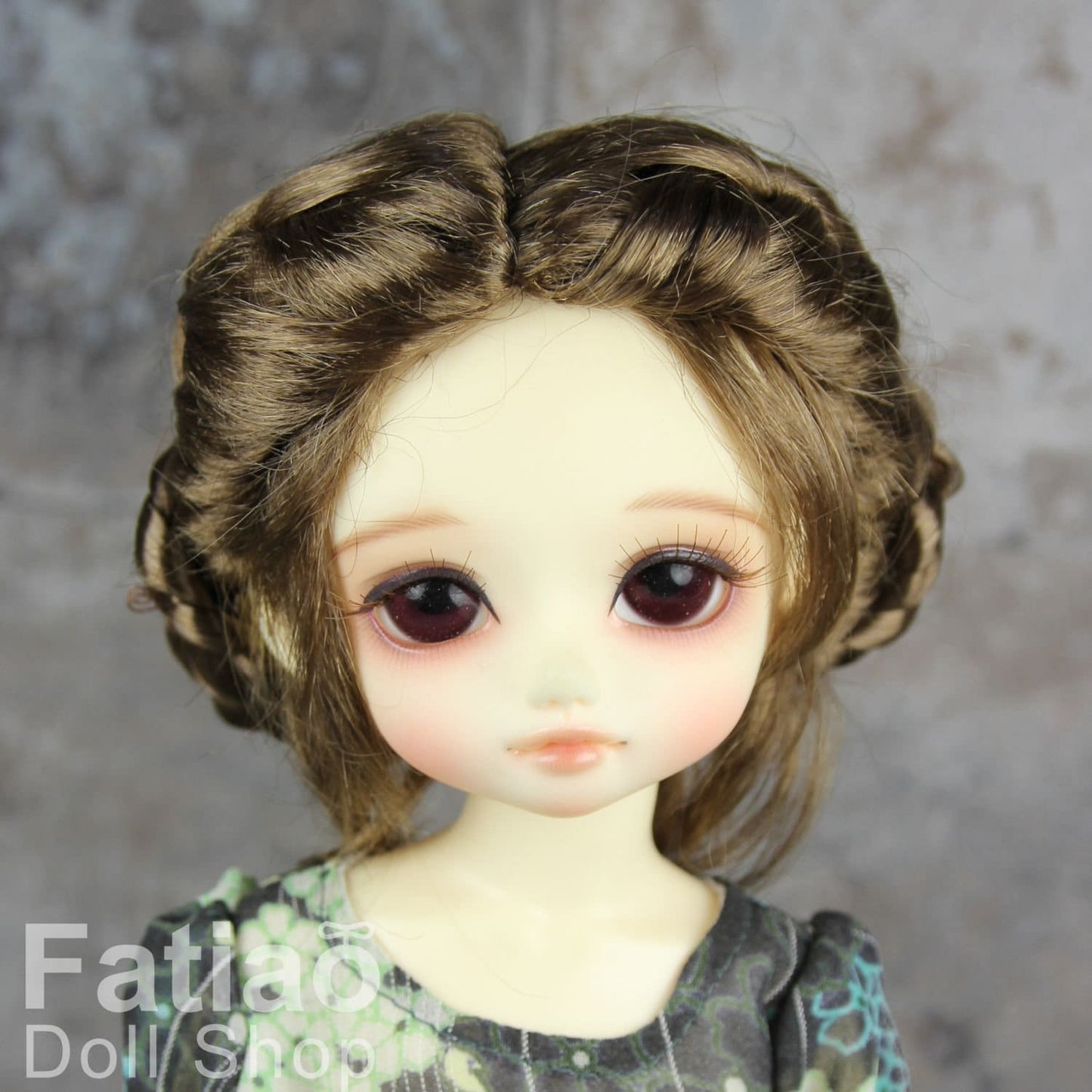 Fatiao - New Dolls Wig Dollfie Yo-SD 1/6 BJD 6-7" size - umber mix latte