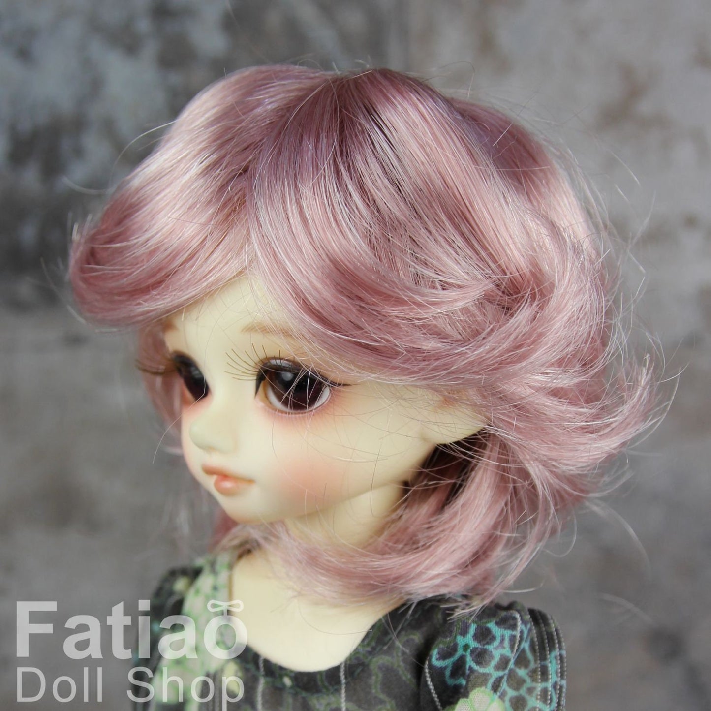 Fatiao - New Dolls Wig Dollfie Yo-SD 1/6 BJD 6-7" size - Deep Pink