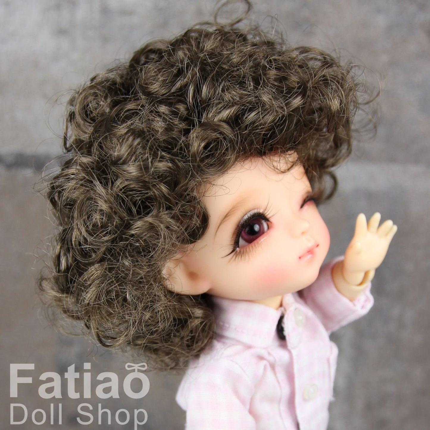 Fatiao - BJD Dollfie Lati Yellow Pukifee 5-6" Doll Wig - umber