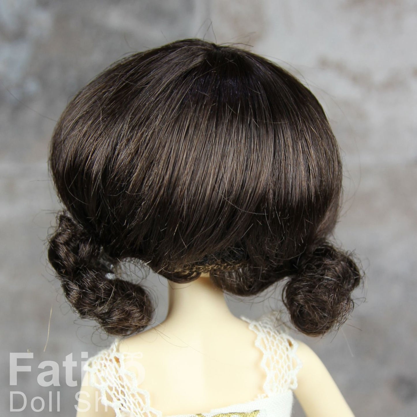 Fatiao - New Dollfie little pullip DAL Nendoroid BJD Dolls Wig - size 4-5" - Deep Brown