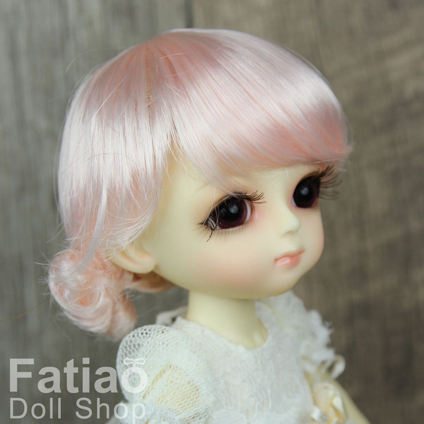 Fatiao - BJD Dollfie Lati Yellow Pukifee 5-6" Angel Doll Wig - Light Pink