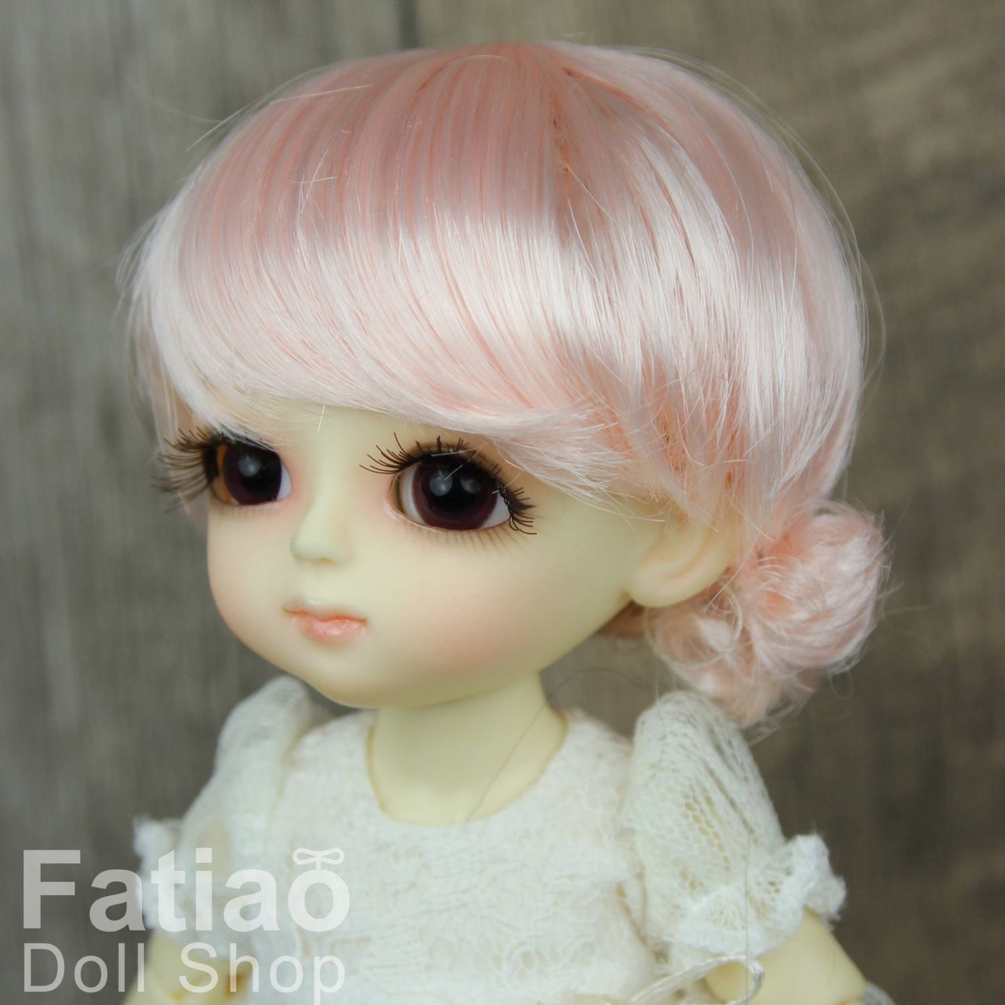 Fatiao - BJD Dollfie Lati Yellow Pukifee 5-6" Angel Doll Wig - Light Pink