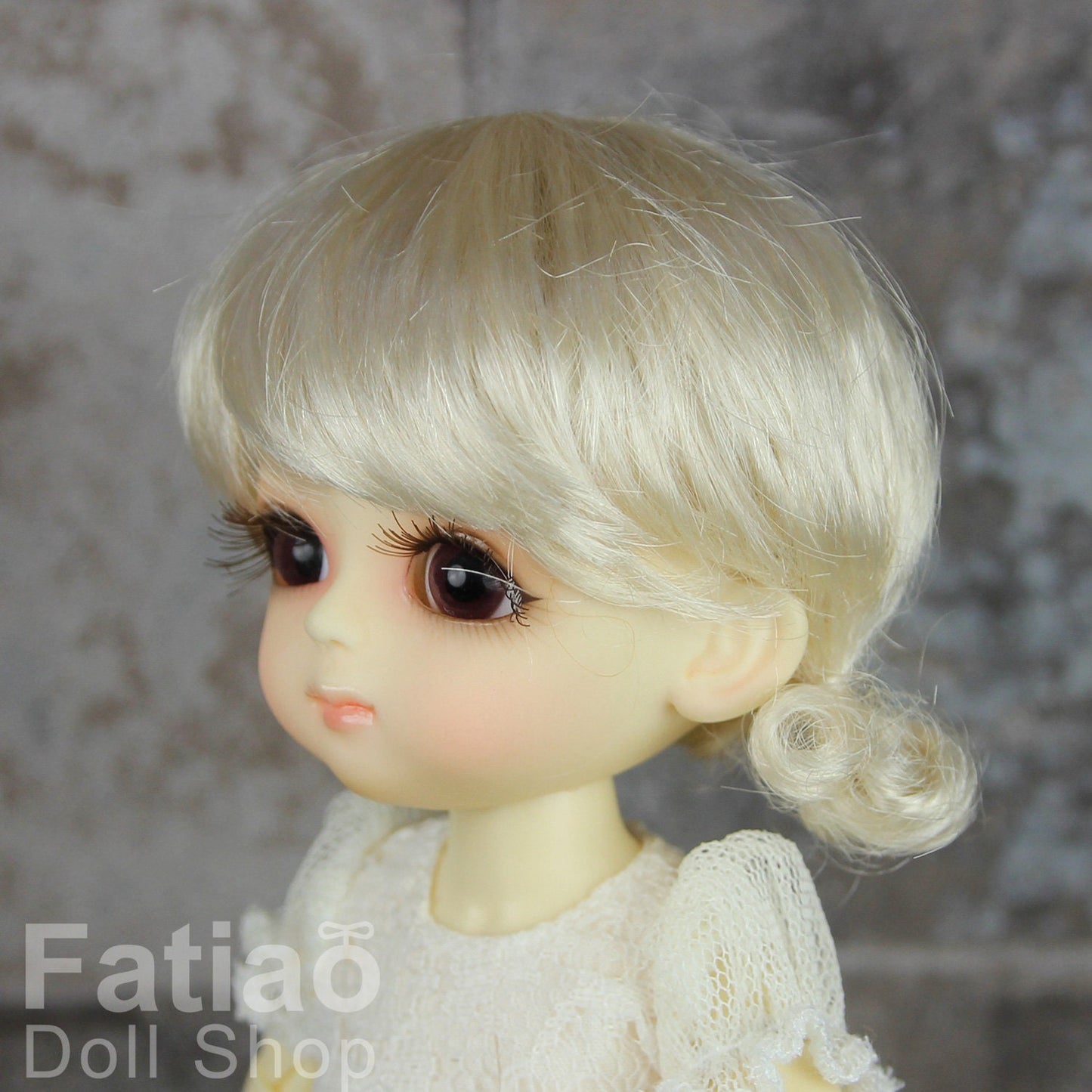 Fatiao - BJD Dollfie Lati Yellow Pukifee 5-6" Doll Wig Blonde