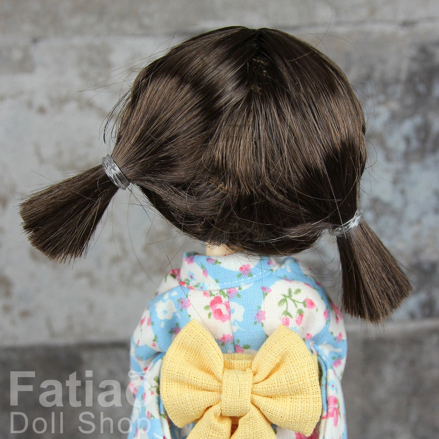 Fatiao - Dollfie Lati Yellow Pukifee 5-6" Angel Doll Wig Deep Brown