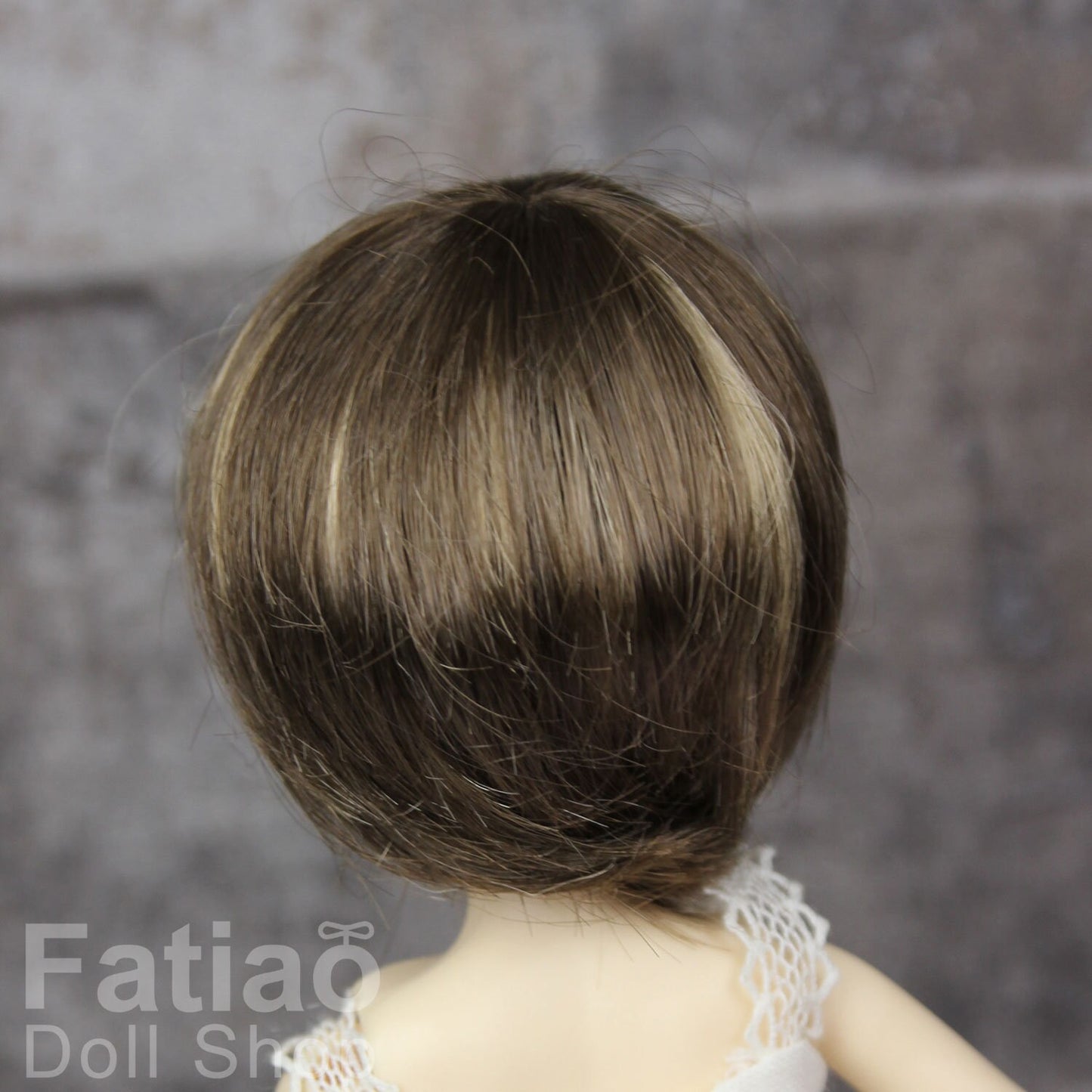 Fatiao - New Dollfie little pullip DAL Nendoroid BJD Dolls Wig - size 4-5" - Umber & Baby Brown