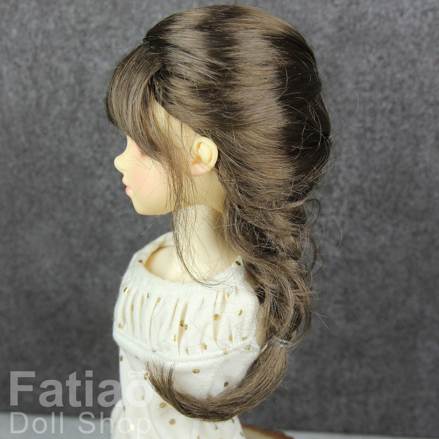 Fatiao - New Dollfie MSD Kaye Wiggs 1/4 BJD Size 7-8 inch -Dark Brown Dolls Wig