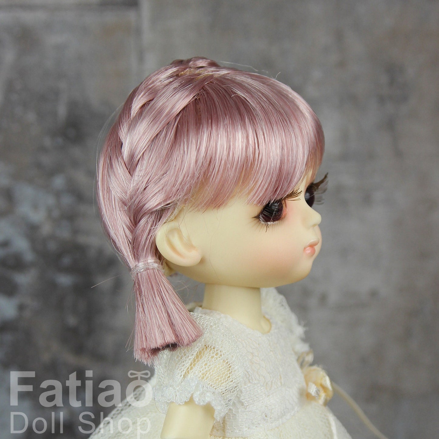 Fatiao - Dollfie Lati Yellow Pukifee 5-6" Doll Wig - Old Rose
