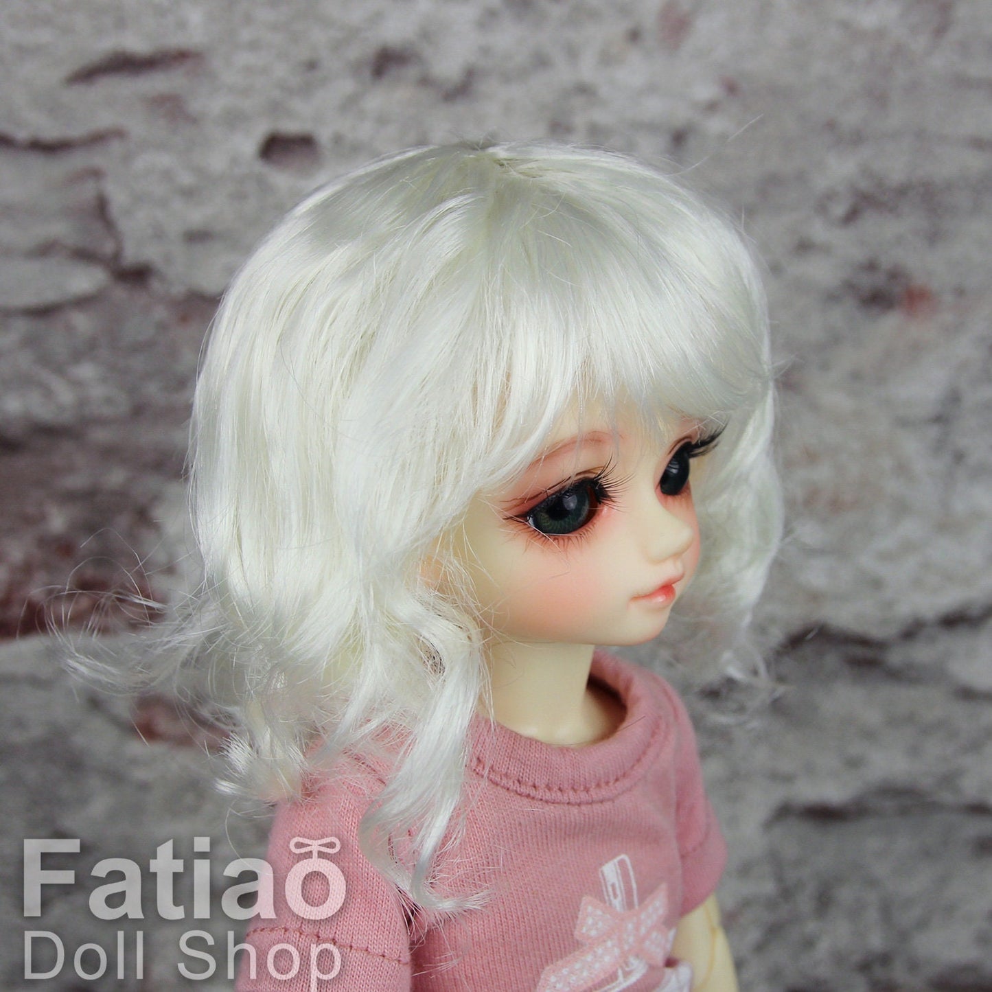 Fatiao - New Dollfie Yo-SD 1/6 BJD - Dolls Wig 6-7 inch - Milk Platinum