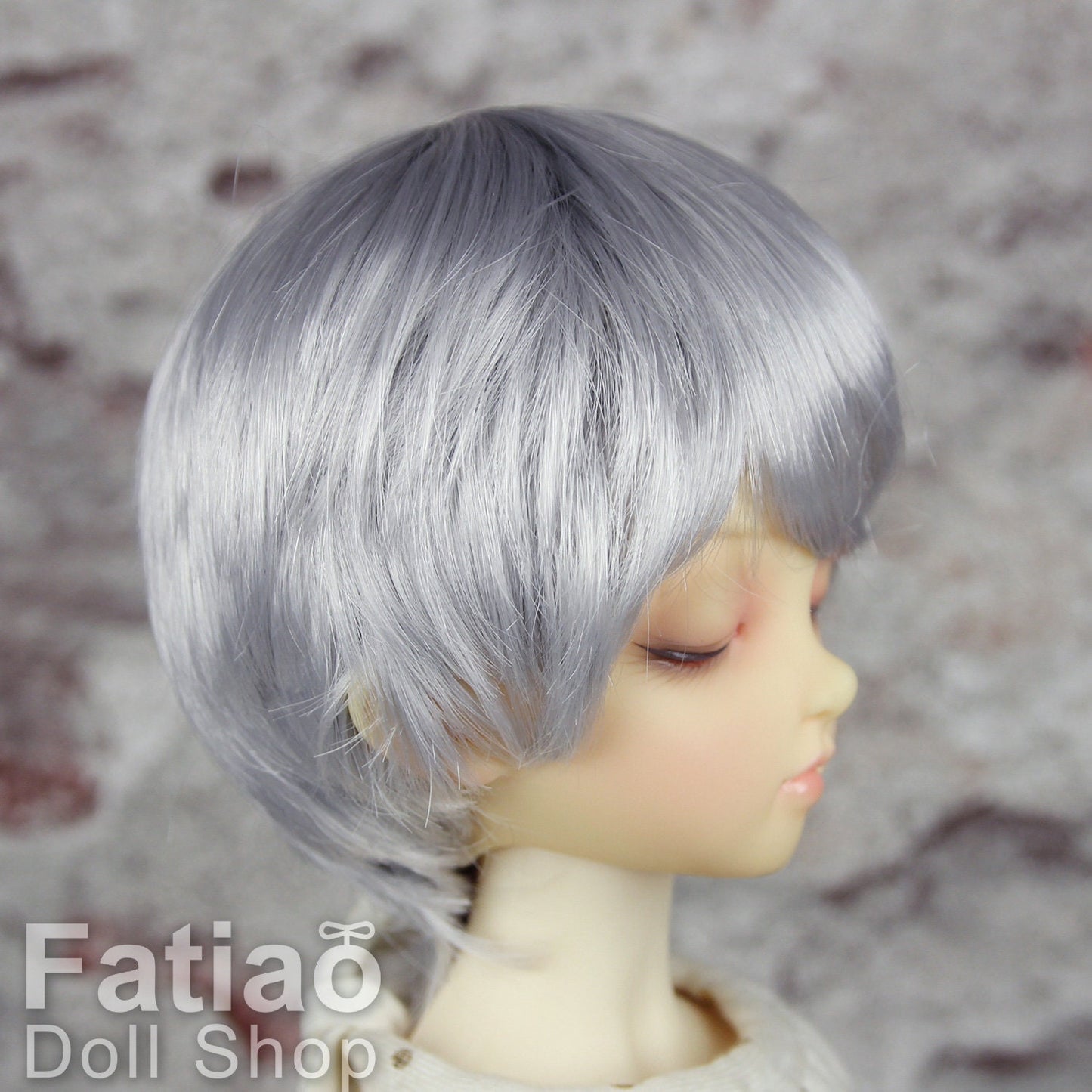 Fatiao - New Dollfie MSD Kaye Wiggs 1/4 BJD Size 7-8 inch Dolls Wig - Gray