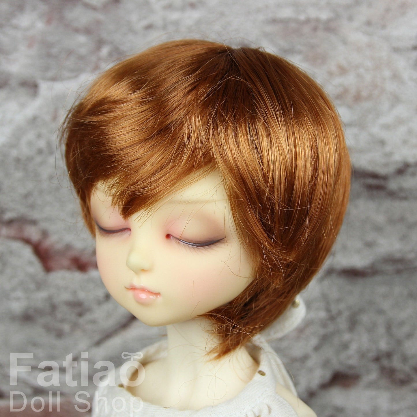 Fatiao - New Dollfie MSD Kaye Wiggs 1/4 BJD Size 7-8 inch Dolls Wig - Caramel