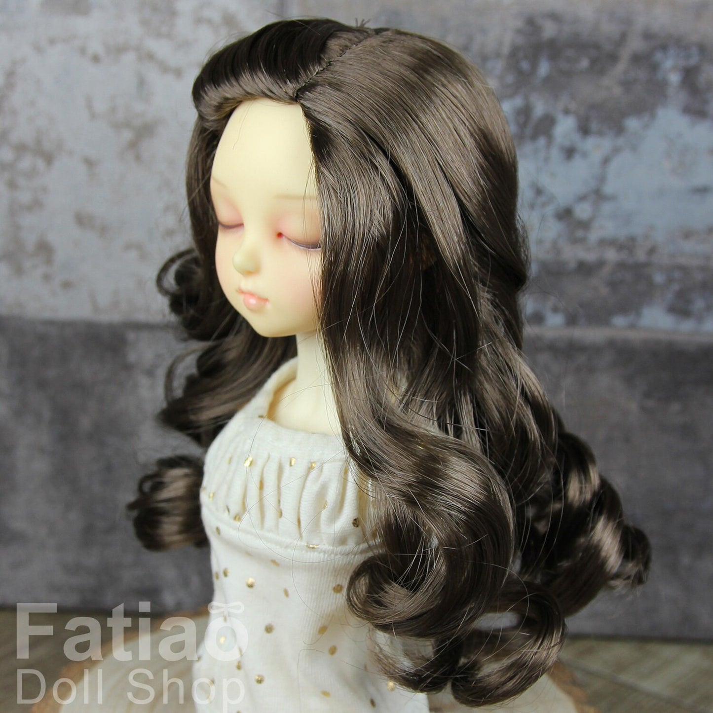 Fatiao - New Dollfie MSD Kaye Wiggs little darling doll 1/4 BJD Size 7-8 inch Dolls Wig - umber
