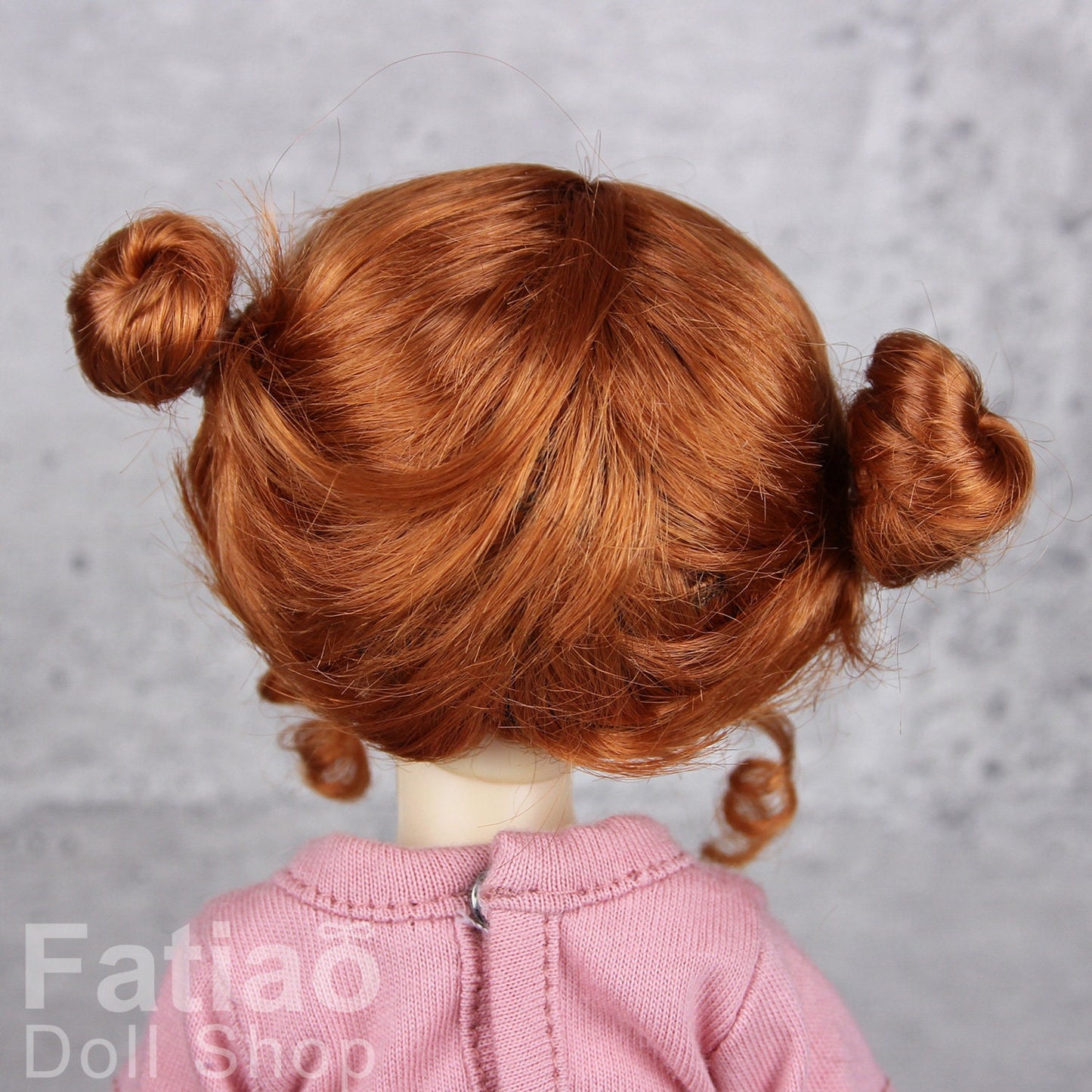 Fatiao - New Dolls Wig Dollfie Yo-SD 1/6 BJD 6-7" size - red orange